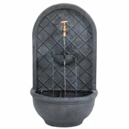 Sunnydaze Decor Messina Resin Outdoor Wall Fountain, Lead Finish Electric Water Feature thumbnail 2