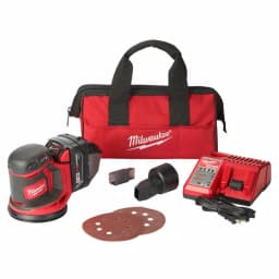 Milwaukee M18 18V Lithium-Ion 5 in. Cordless Random Orbit Sander Kit with 3.0Ah Battery, Charger and Bag thumbnail 1