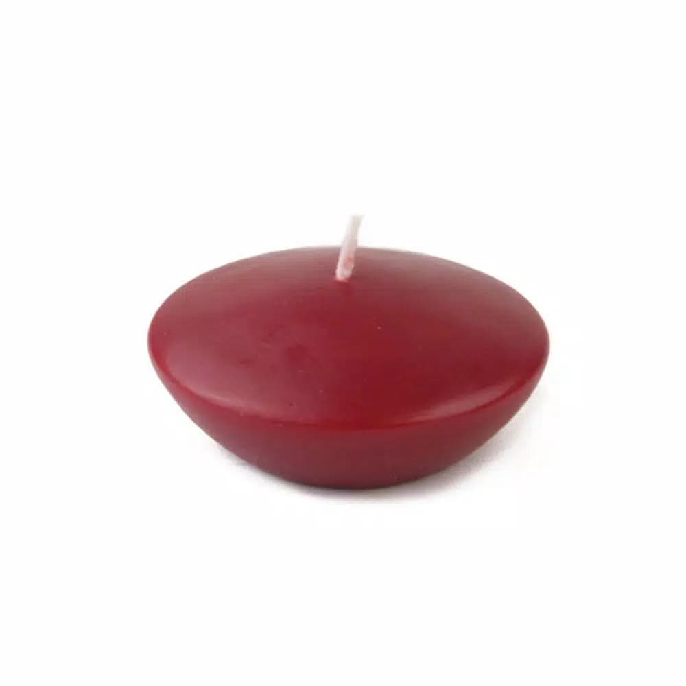 Zest Candle 3 in. Burgundy Floating Candles, Box of 12