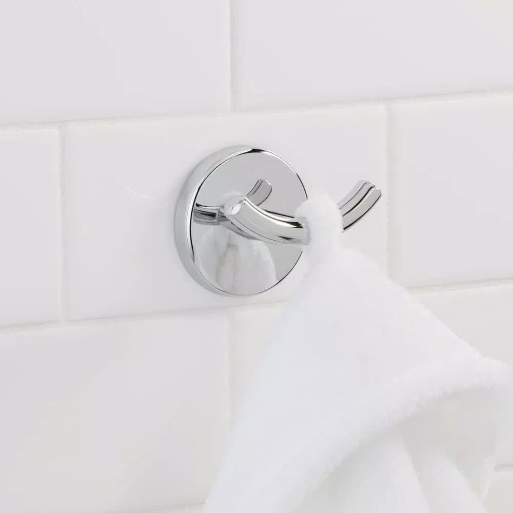 Glacier Bay Dorset Double Robe Hook, Chrome Finish