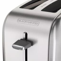 BLACK+DECKER 2-Slice Wide Slot Toaster, Black and Stainless Steel thumbnail 5