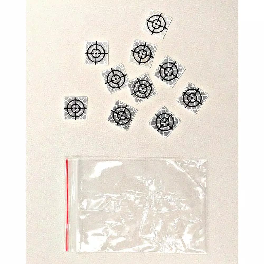 AdirPro 10 mm x 10 mm Reflective Adhesive Target Sheets for Total Stations, 10-Pack