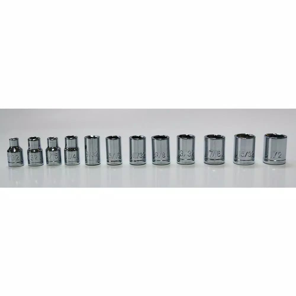 Best Value 52-Piece Socket Set with 1/4 in., 3/8 in., and 1/2 in. Drives - Metric and SAE