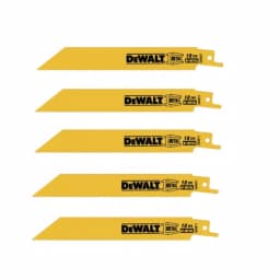 DEWALT 6 in. 18 TPI Bi-Metal Straight Back Reciprocating Saw Blade (5-Pack) thumbnail 1