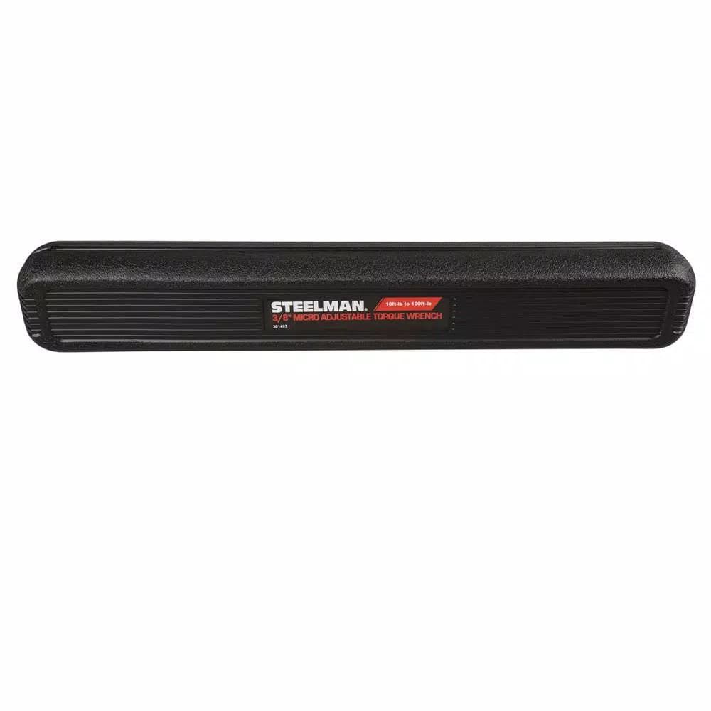 Steelman 3/8 in. Drive 10-100 ft-lb Micro-Adjustable Torque Wrench with Calibration Certificate