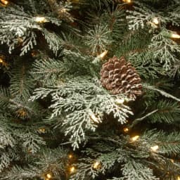 National Tree Company 7.5 ft. Feel Real Frosted Mountain Spruce Pre-lit Artificial Christmas Tree with 750 Clear Lights thumbnail 3