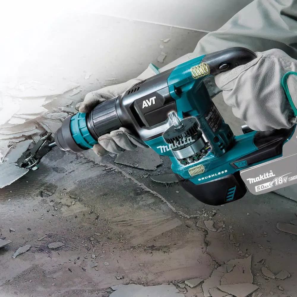 Makita 18V LXT Brushless Cordless AVT Power Scraper, SDS Bit, Tool Only