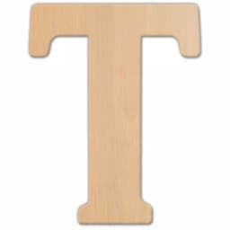 Jeff McWilliams Designs 15 in. Oversized Unfinished Wood Letter (T) - Industrial Style Wall Decor thumbnail 1