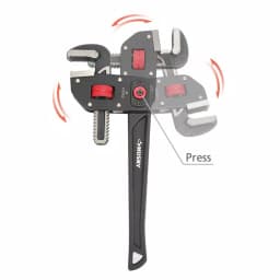 Husky 10 in. Multi-Angle Pipe Wrench with Flex-Head and Aluminum Body thumbnail 4
