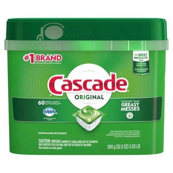 Cascade ActionPacs Dishwasher Detergent with Dawn, Fresh Scent (60-Count)