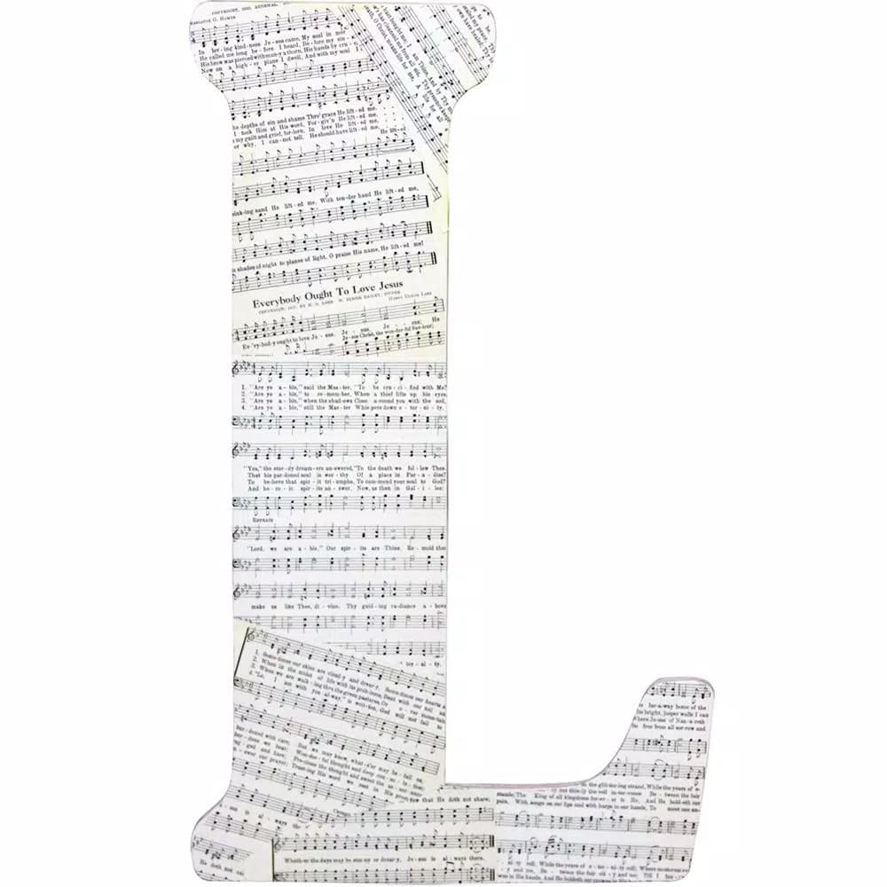 Jeff McWilliams Designs 23 in. Oversized Unfinished Wood Letter (L) - Industrial Style Wall Decor