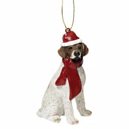 Design Toscano Pointer Dog Holiday Ornament Sculpture, Hand-Painted Resin thumbnail 1