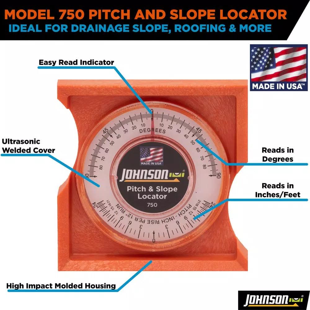 Johnson Pitch and Angle Locator Protractor Tool