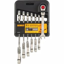 DEWALT DWMT74195 7-Piece SAE Ratcheting Flex Head Combination Wrench Set thumbnail 1