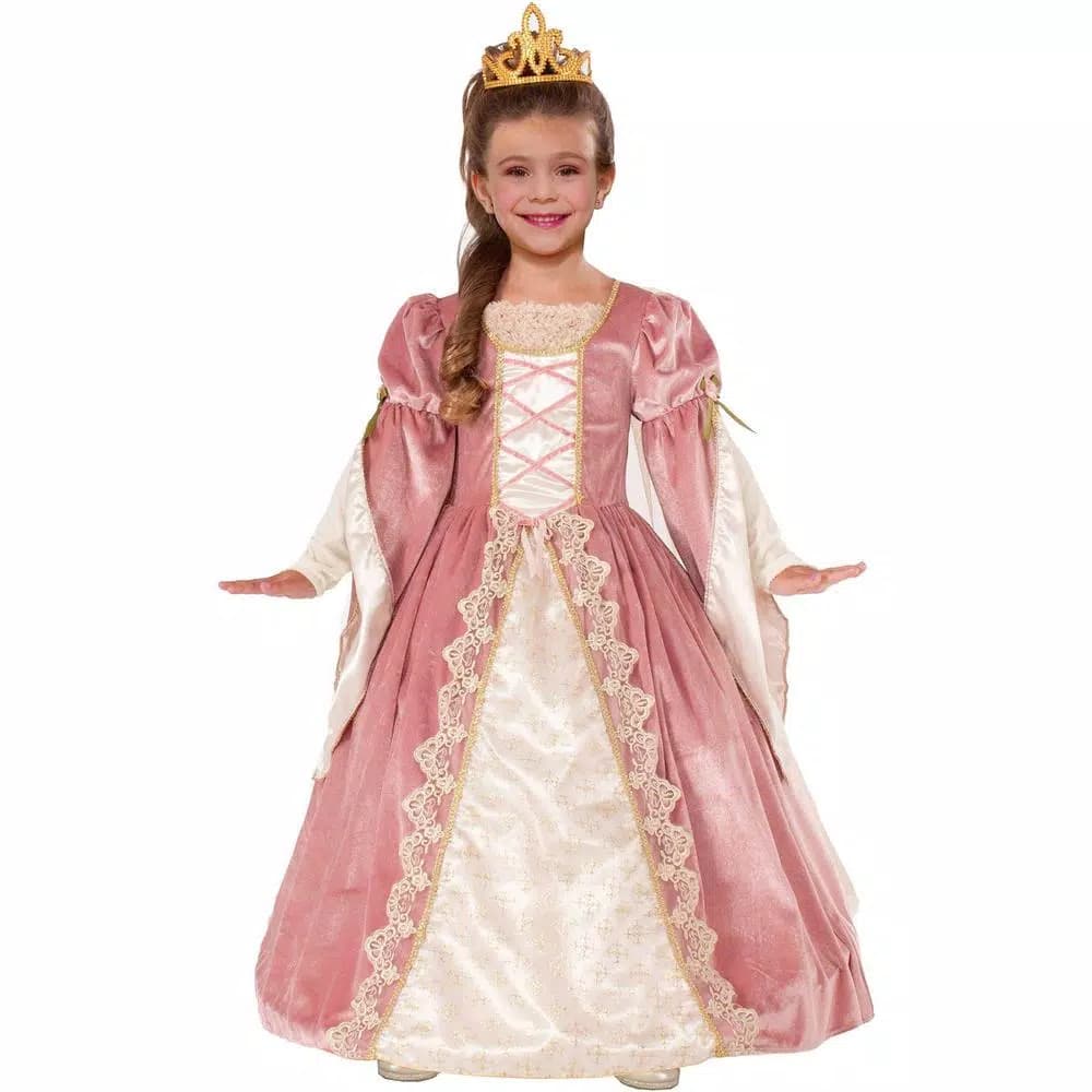 Unbranded Victorian Rose Girls Halloween Costume - Pink Princess Fairytale Dress