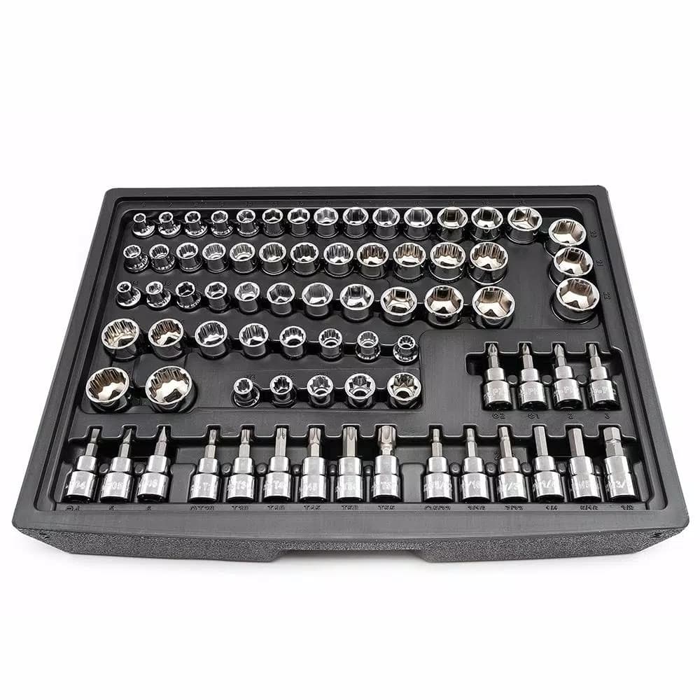 Husky 268-Piece Mechanics Tool Set with 1/4 in, 3/8 in, and 1/2 in. Drive Ratchets and Sockets