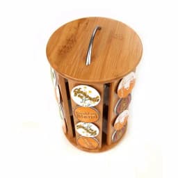 Mind Reader 24-Capacity Bamboo K-Cup Storage Organizer and Coffee Pod Carousel thumbnail 2