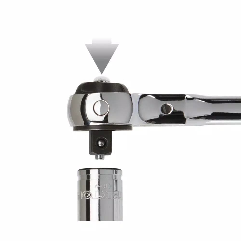 TEKTON 3/8 in. Drive 9 in. Swivel Head Ratchet, 72-Tooth