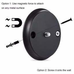 Wasserstein Magnetic Wall Mount for Google Nest Cam IQ Indoor - Black (2-Pack) thumbnail 4
