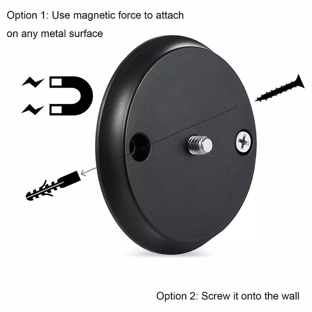 Wasserstein Magnetic Wall Mount for Google Nest Cam IQ Indoor - Black (2-Pack)