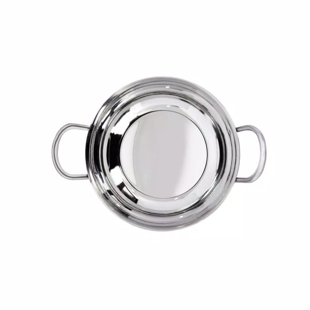 Unbranded 0.50 qt. Stainless Steel Balti Pan with Easy-Grip Handles