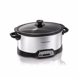 Hamilton Beach 7 Qt. Programmable Stainless Steel Slow Cooker with Built-In Timer and Temperature Settings thumbnail 1