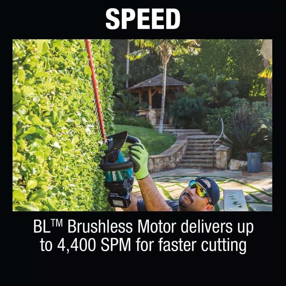 Makita 18V LXT Brushless Cordless 24 in. Hedge Trimmer Kit with (2) 5.0 Ah Batteries and Charger