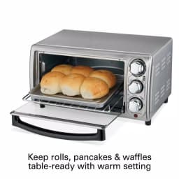 Hamilton Beach 1100-Watt 4-Slice Stainless Steel Countertop Toaster Oven thumbnail 8