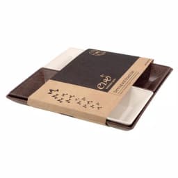 Unbranded EVO Sustainable Goods Dark Brown Wood-Plastic Composite Serving & Snack Set, 5-Piece thumbnail 3