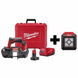 Milwaukee M12 12V Cordless Sub-Compact Band Saw XC Kit with M12 LED Flood Light thumbnail 1