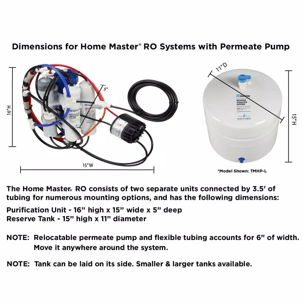 Home Master Ultra Reverse Osmosis System with Permeate Pump and UV Sterilization