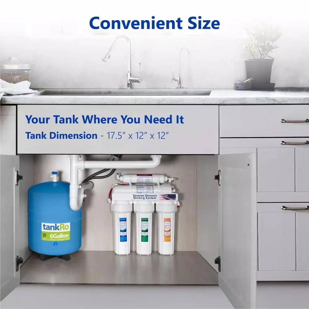 Express Water tankRO 6 Gallon Reverse Osmosis Water Filtration Expansion Storage Pressure Tank