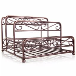 Home Basics Bronze Coated Steel Condiment Server Caddy with Spiral Design, 3 Compartments thumbnail 3