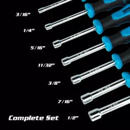 Capri Tools Kontour 7-Piece SAE Hollow Shaft Nut Driver Set thumbnail 5
