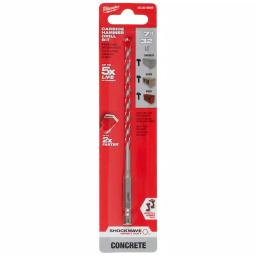 Milwaukee SHOCKWAVE 7/32 in. Carbide Hammer Drill Bit, 6 in. Length, 1/4 in. Hex Shank thumbnail 8