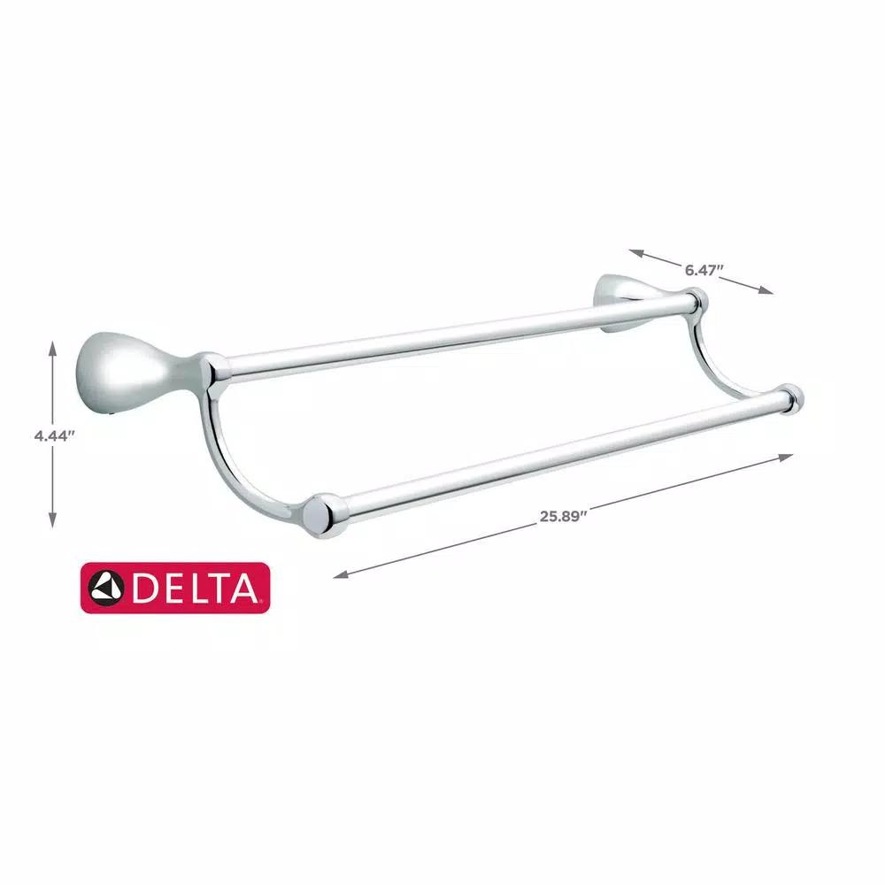 Delta Foundations 24 in. Double Towel Bar, Polished Chrome