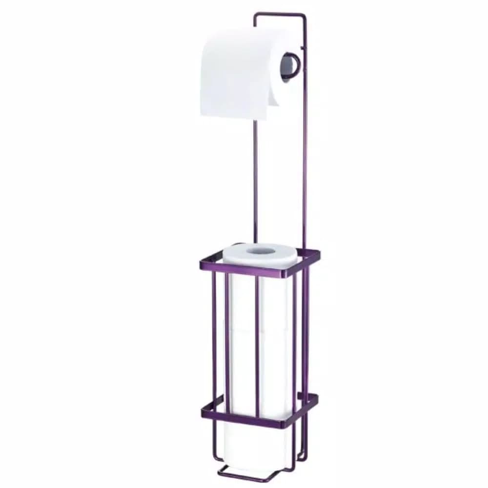 Hopeful Modern Freestanding Metal Toilet Paper Holder - Purple