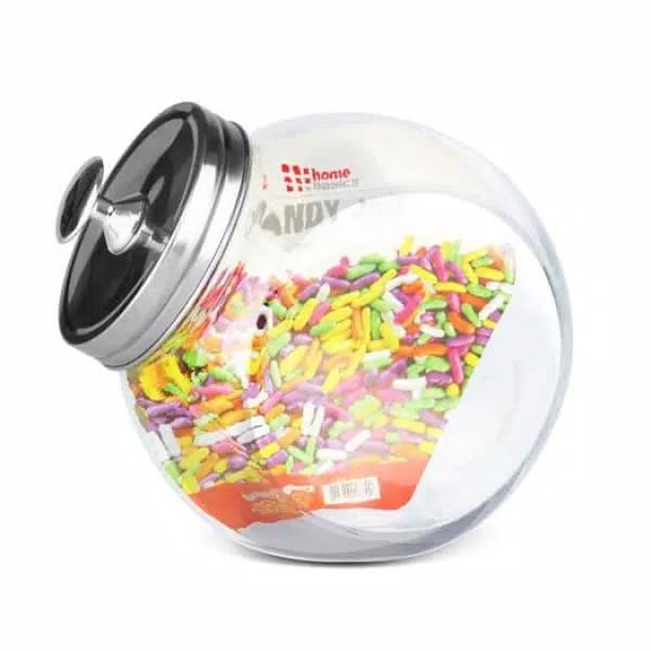 Unbranded 67.5 oz. Classic Glass Candy Jar with Stainless Steel Lid