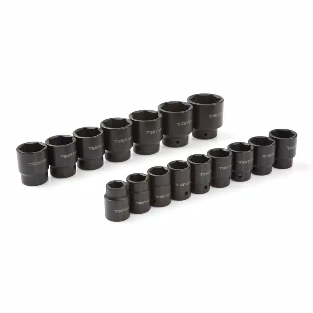 TEKTON 21-Piece 3/4 in. Drive Impact Socket Set, 3/4-2 in. Sizes, with Ratchet and Breaker Bar