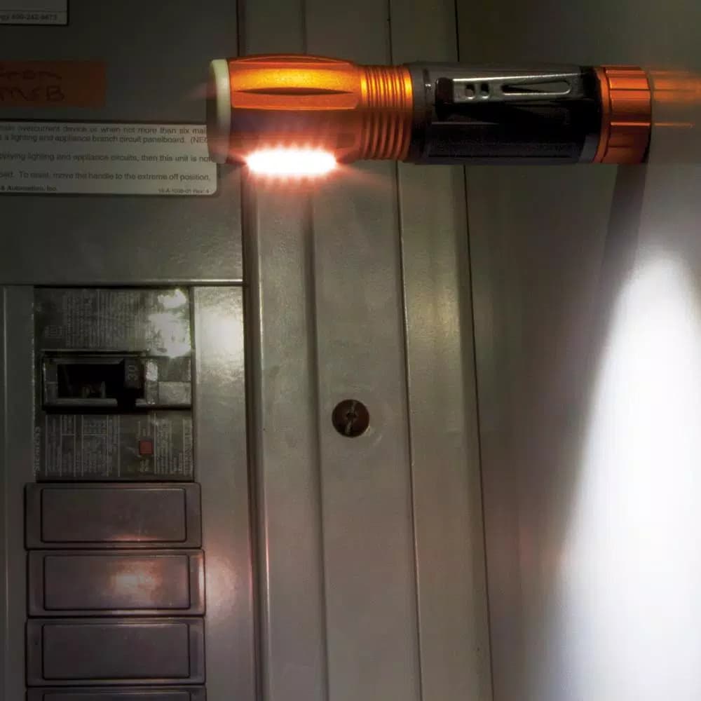 Klein Tools LED Flashlight with Work Light, 235 Lumens, Waterproof IP67