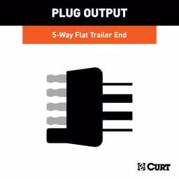 CURT 5-Way Flat Trailer Side Connector Plug with 48" Color-Coded Wires thumbnail 4