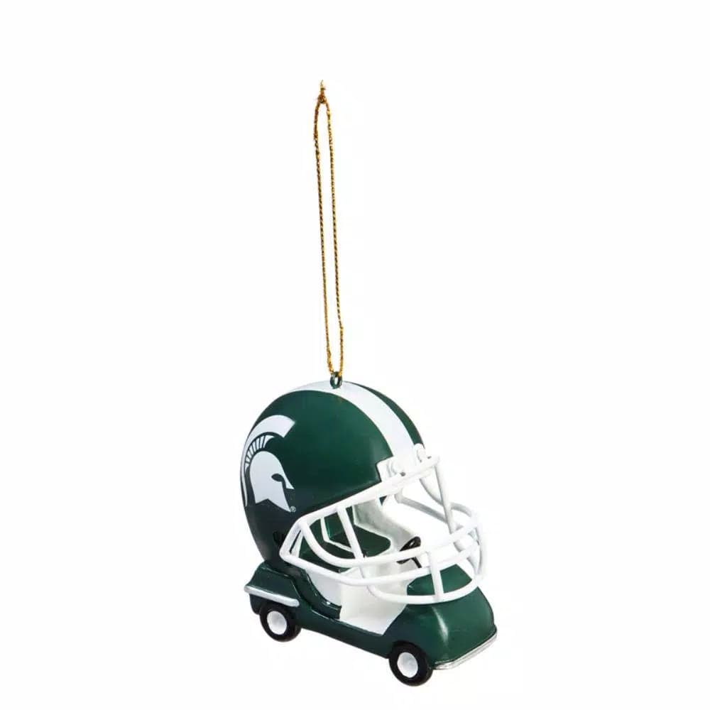 Team Sports America Michigan State University NCAA Football Helmet Field Cart Christmas Ornament