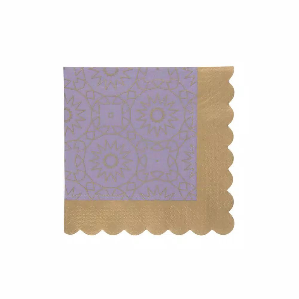 Sugar Plum Party SugarPlum Boho Paper Lunch Napkins, 32-Piece Assorted Colors