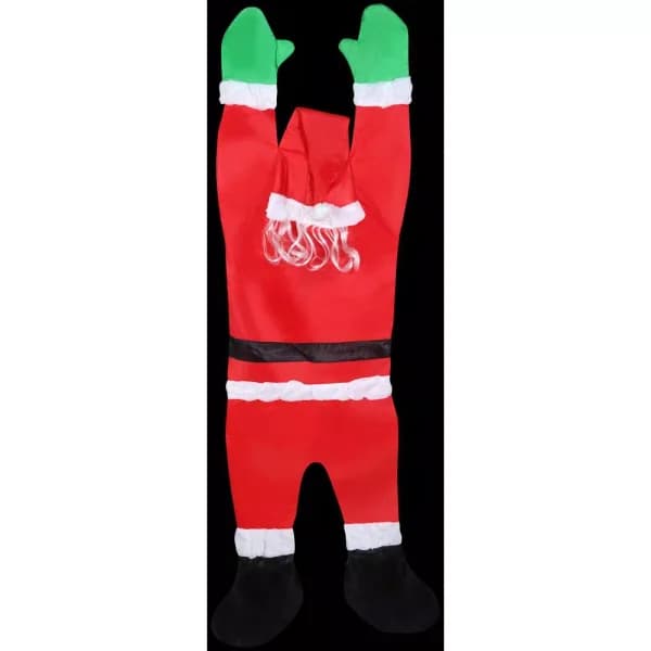 Airblown 5.5 ft. Santa Claus Hanging from Gutter Inflatable Holiday Yard Decoration with Warm White Lights