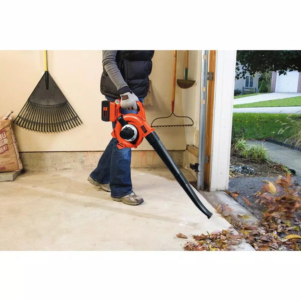 BLACK+DECKER 40V MAX Cordless Handheld Leaf Sweeper and Vacuum with 1.5 Ah Battery and Charger