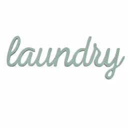 Stratton Home Decor Laundry Wooden Wall Art Sign - Teal Typography Decor thumbnail 2