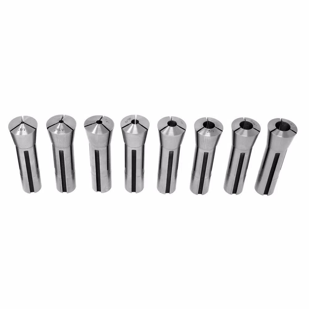 WEN 8-Piece Imperial R8 Collet Set for Metal Milling Machines