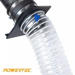 POWERTEC 4 in. x 50 ft. Flexible PVC Dust Collection Hose Kit with 2 Stainless Steel Key Hose Clamps, Clear thumbnail 7