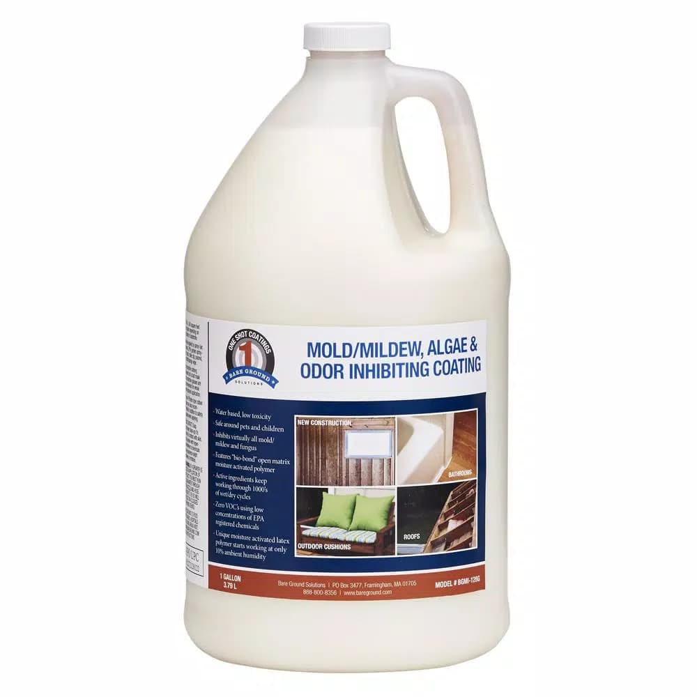 Bare Ground 1 Shot N Gone Mold, Mildew & Algae Inhibiting Coating - 128 oz. Liquid