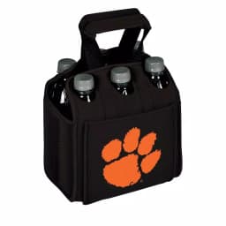 Picnic Time Clemson University Tigers 6-Bottle Insulated Neoprene Beverage Carrier, Black thumbnail 1